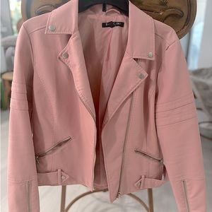 Baccini Pink Leather Jacket